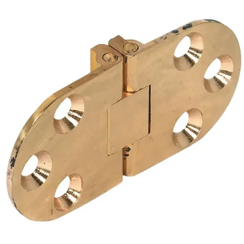 Self-Supporting Hinge, for Folding and Sewing Machine Tables Polished brass Polished