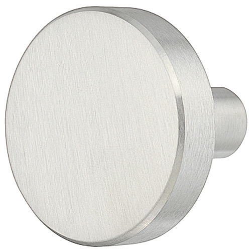 Knob 22 mm 25 mm Stainless steel, quality 1.4305/AISI 303, matt brushed, Height: 22 mm, Knob diameter: 25 mm matt brushed