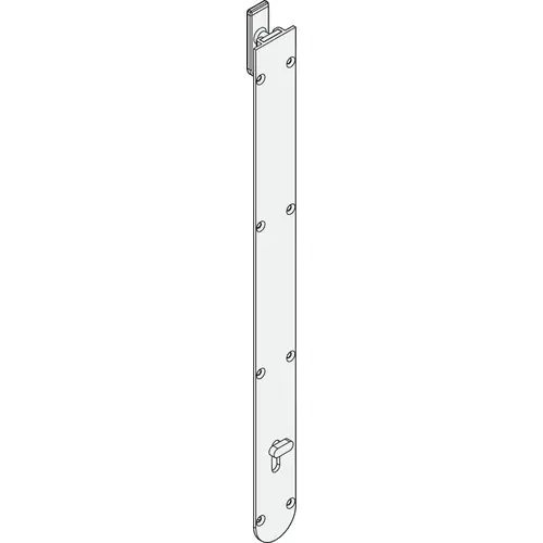 Flush Bolt, Top Mounted, with Offset Bolt Al Fresco Summit, 450 mm (17 11/16"), Satin Nickel Nickel plated, satin-finish