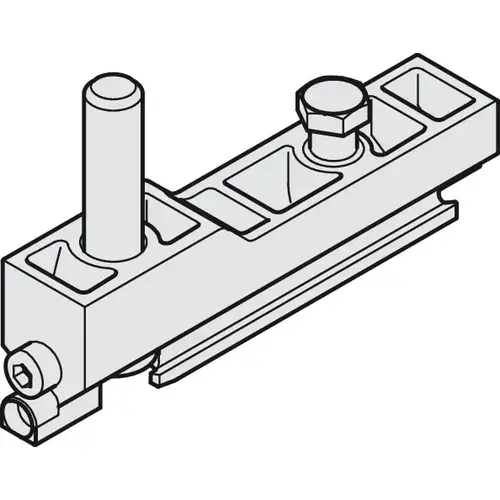 Suspension Carriage, with M10 and Clamping Screw Hawa Junior 250/B, Variofold 80/H, aluminum, silver colored anodized Silver colored, anodized