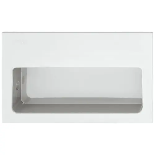 Inset Handle, HEWI, Polyamide, 100 x 60 x 15 mm (L x H x D) For sliding wooden doors, Glossy pure white Pure white, glossy