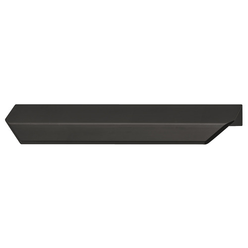 Handle, Edge pull handle, aluminum 256 350 x 44 mm Manhattan Collection, Black anodized, length: 350 mm, hole spacing: 256 mm Black, matt