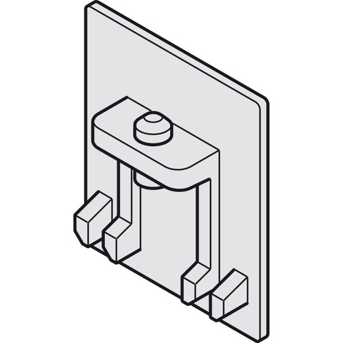 Cover Caps, For Hawa Angle Profile Hawa Junior 80 For Wall Mounted Sliding Door Applications with HAWA Junior 40 Upper Tracks, For Hawa-Junior 80 Chrome plated, matt