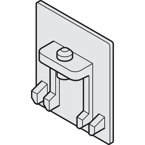 Cover Caps, For Hawa Angle Profile Hawa Junior 120 For Wall Mounted Sliding Door Applications with HAWA Junior 120 Upper Tracks, for Junior 120 Chrome plated, matt