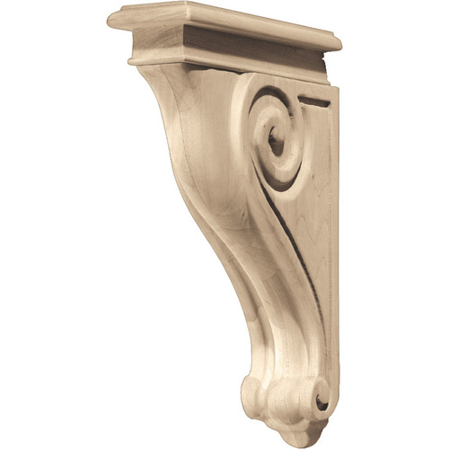 Corbel, 13 x 2 7/8 x 9 3/16" (H x W x D) Alder Alder Scroll Collection, Alder