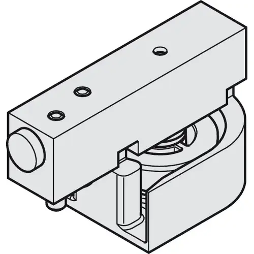 Deflection Roller, with End Stops for Hawa Symmetric, Telescopic, For 2 and 4 doors: 2 piece