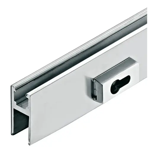 Bottom Door Rail,  For tempered glass doors, Matt