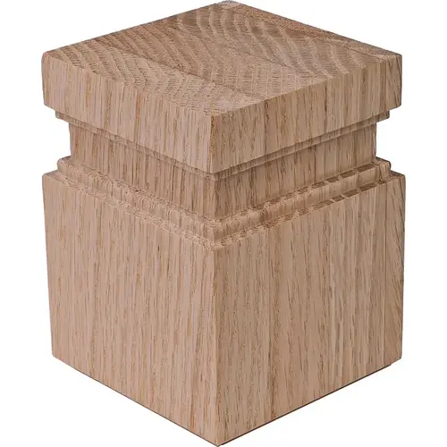 Bunn Foot, 3 5/16 x 3 5/16 x 4" Oak Prairie Collection, Oak