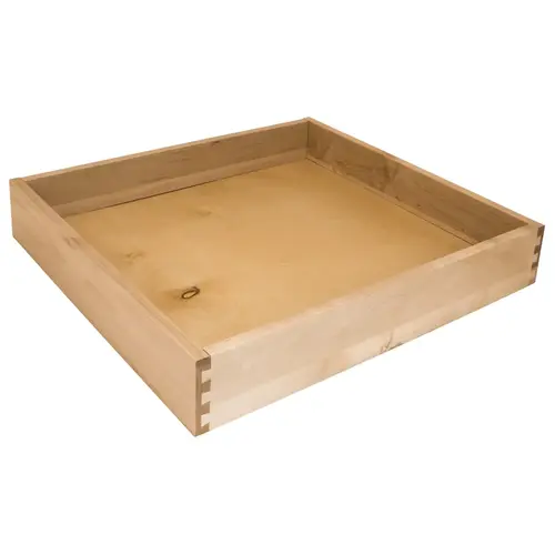 Rollout Tray, Maple 609.6 mm For 24" cabinet width; 3 1/2" tray height; Frameless Plastic coated white aluminium, RAL 9006