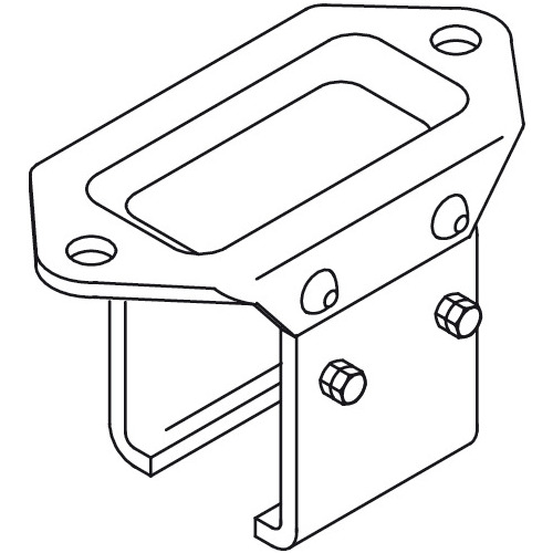 Sliding Door Hardware, Double Sidewall, Lock Joint Type, For Soffit Mounting Straightaway 400, Galvanized pressed steel