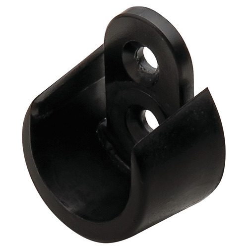 Plastic Wardrobe Tube Support, for diameter 19 mm Round Wardrobe Tube Black Black