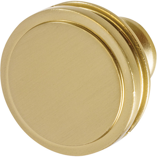 Knob, Oberon, BP36604BBZ 33 mm 44 mm Zinc alloy, Gold colored, Height: 33 mm, Knob diameter: 44 mm Gold colored