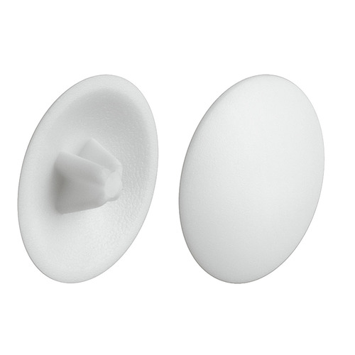 Cover Cap, Plastic, for countersunk head with PZ 2 cross slot drive Plastic, PZ2 Cross Slot, White RAL 9010, diameter 12 mm Pure white, RAL 9010