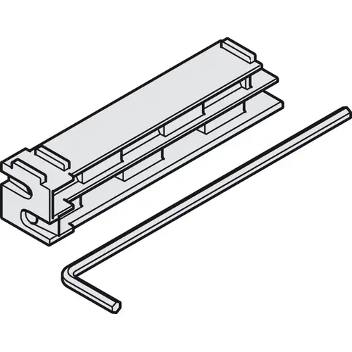 Adjustment aid, for adjustment of running gears, with angled hex key Plastic, length: 90 mm
