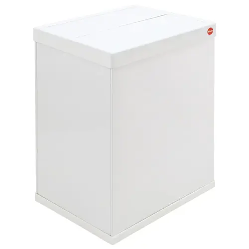 Free Standing Waste Bin, Hailo Snap-top white, capacity: 44 qt. Bin: White Lid and Base: Off white