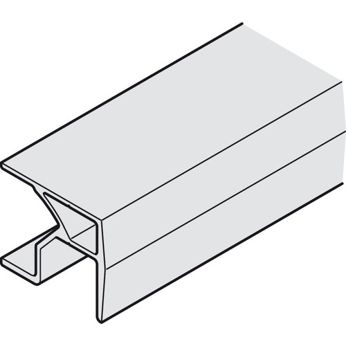 Hafele 409.31.601 Upper Track, For Screw Mounting 59 1/16" For Slido F-Fold 61 25A/50A, Length: 1500 mm Silver colored, anodized