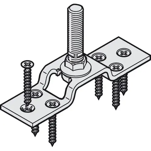 Suspension Plate, With M12 hanger bolt and mounting screws One-way, for 1 door: 2 pieces