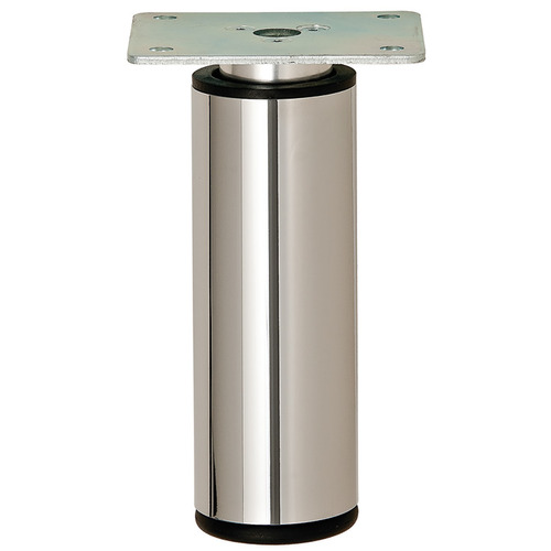 Furniture Foot, Round, 100 mm (4") Polished chrome Polished chrome