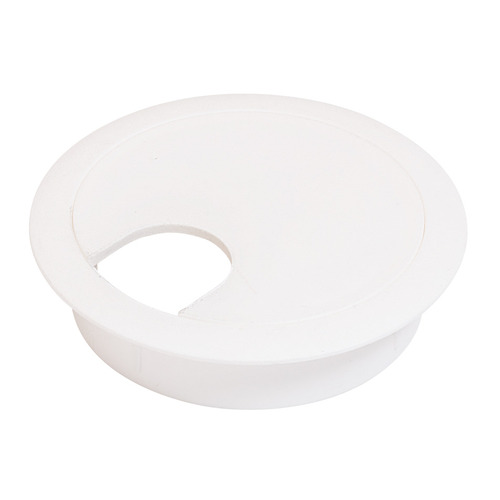 Cable Grommet, Two-Piece, Round, diameter 2 1/2" With 90 Rotating Top, White White