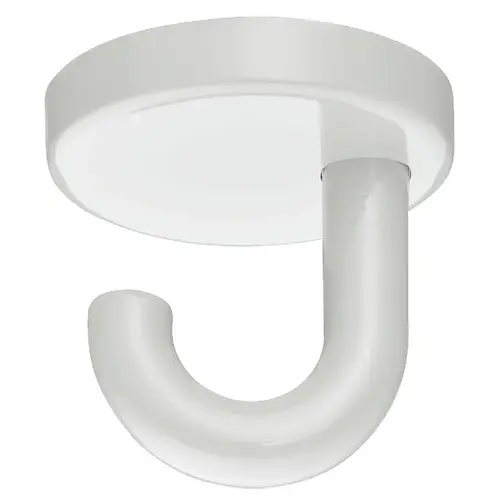 Single Coat Hook, HEWI, Polyamide, Ceiling Mounting 40 mm 26 mm 8.5 mm 40 mm Wide range of colors, Pure White; Height 40 mm; diameter 40 mm Pure white, glossy