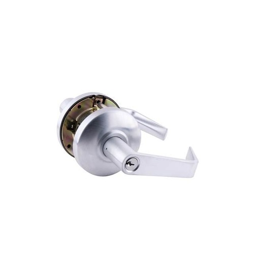 Commercial Heavy Duty Cylindrical Storeroom Leverset with Pennsylvania Lever Satin Chrome
