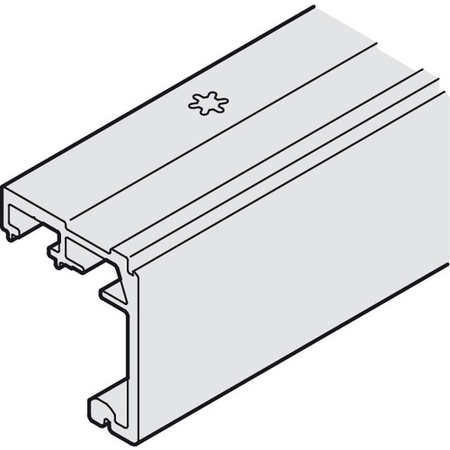 Single running track, Pre-drilled, for door thickness  28 mm for Hawa Combino 65 H IF, length: 4.0 m