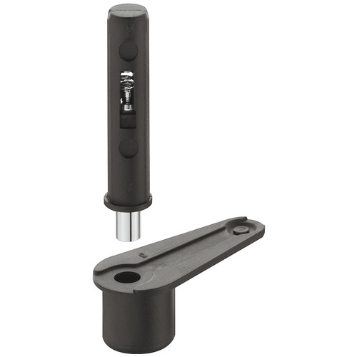 Pivot Hinge, 140 degree Opening Angle, Detachable For press fitting, Black Black Pair