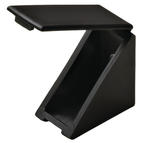 Angle Bracket, with Attached Cover Cap, 19 x 34 x 34 mm Black