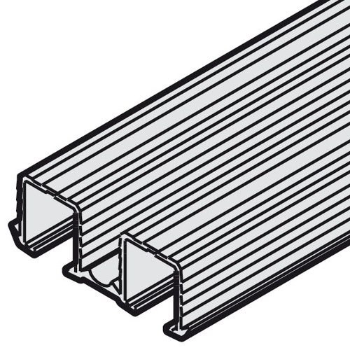 Double Top Running Track, Top, for press fitting and glue fixing For Slido F-Line21, 8' 2 7/16" blank, corrugated