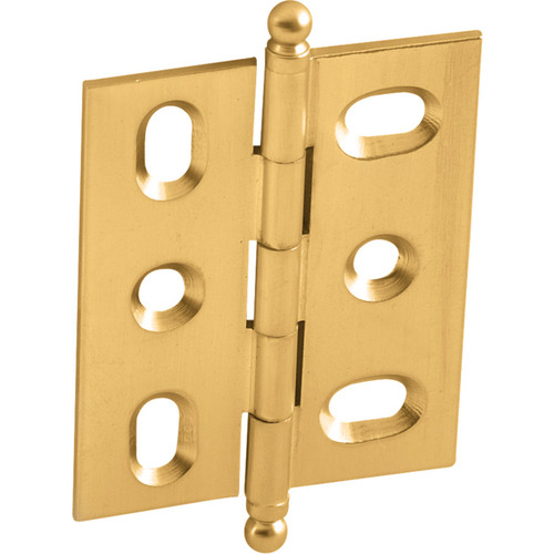 Decorative Butt Hinge, Mortise, Ball Finial ELITE Solid Brass Hinge, Polished brass polished