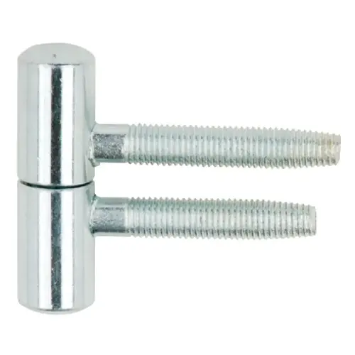 Drill-in hinge, Startec Fl 2, For rebated interior doors up to 100 kg steel, white galvanized White, Zinc plated