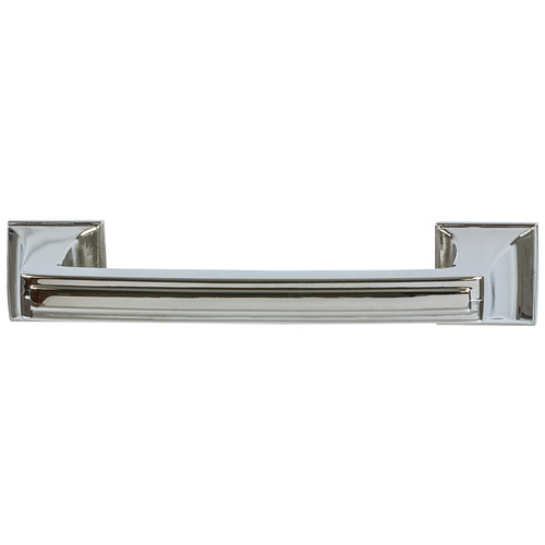 Handle, Zinc 96 116 x 29 mm Amerock Mulholland Collection, polished nickel, 96 mm CTC Nickel plated, polished