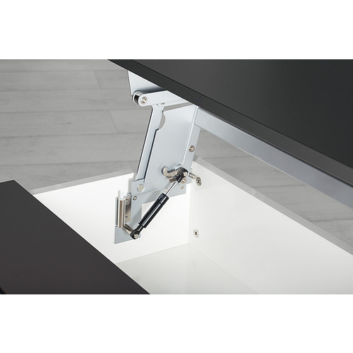 Lift-Up Table Top Fitting, Tavoflex For raising and forward swivelling of, White aluminium, RAL 9006 White aluminum, RAL 9006