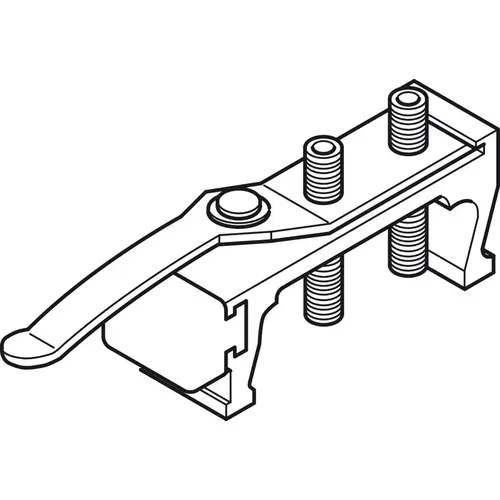 Track Stopper, With Adjustable Retention Inox-Type Nylon HAWA Junior 80/Inox, Track Stopper with Adjustable Retention Inox-Type Nylon