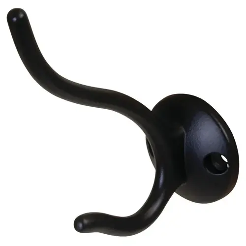 Hat & Coat Hook, 38 x 75 x 92 mm (W x D x H) Matt black Black, matt