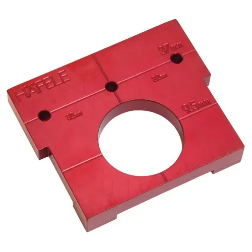 Red Jig, Drill Guide for Rafix with 5mm System Hole Spacing anodized aluminum