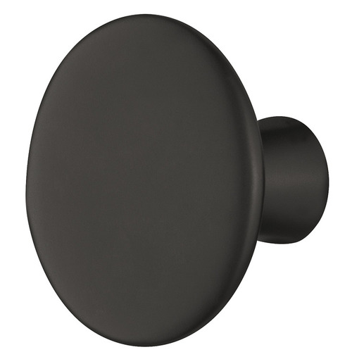 Knob Zinc alloy, matt, Traffic black, RAL 9017, Height: 22 mm, Knob diameter: 30 mm Traffic black, RAL 9017, matt