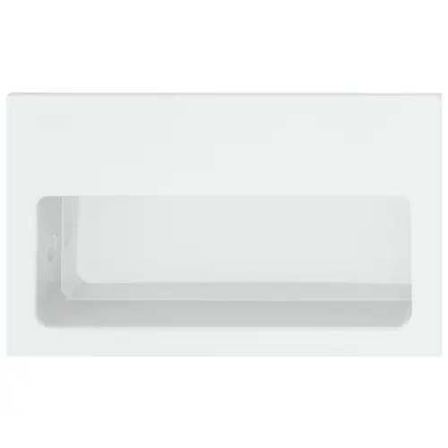 Inset Handle, HEWI, Polyamide, 100 x 60 x 15 mm (L x H x D) For sliding wooden doors, Glossy signal white Signal white, glossy