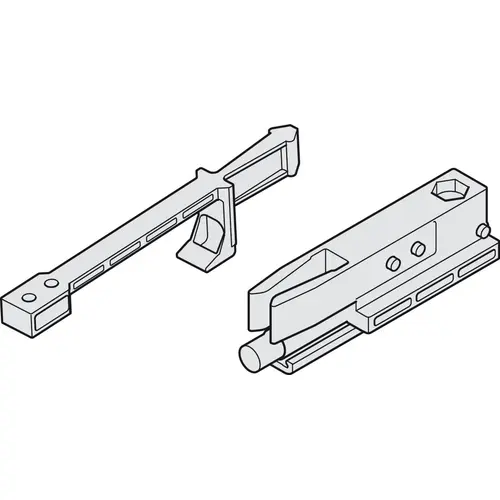 Shock absorber, Slido Classic 50 kg with retaining spring, for clamping onto running gear, for door weight 50 kg