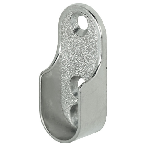 Wardrobe Tube Support, Zinc Die-Cast Nickel plated, For screw fixing Nickel plated