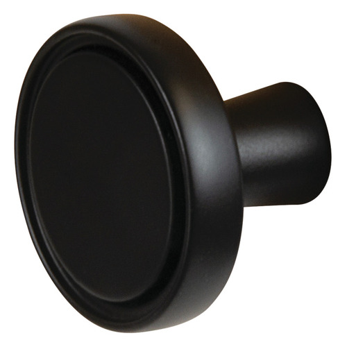 Knob, Destine, BP36857FB Zinc alloy, matt, Black, Height: 25 mm, Knob diameter: 35 mm Black, matt