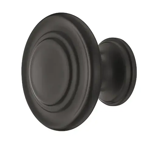 Knob Zinc alloy, matt, Traffic black, RAL 9017, Height: 25 mm, Knob diameter: 34 mm Traffic black, RAL 9017, matt