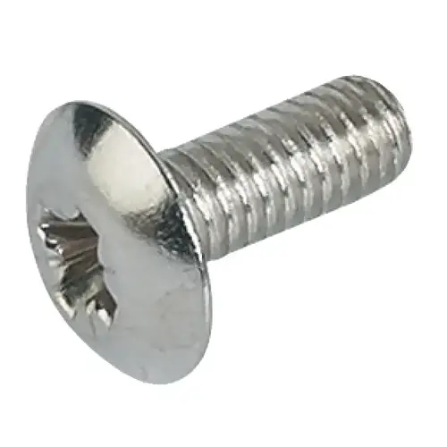 End Screw, PZ2 Cross Slot, Steel, M4 Nickel-plated, length L: 8 mm Nickel plated