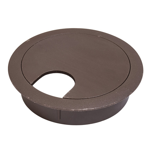 Cable Grommet, Two-Piece, Round, diameter 2 1/2" With 90 degree Rotating Top, Dark brown Dark brown