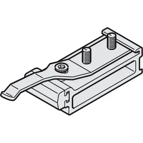 Track Stopper, with Adjustable Retention Spring For Hawa Junior, for 1 door: 1 piece