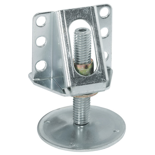 Base Leveler, Heavy Duty With Supporting Bracket load-bearing capacity 200 kg, steel, zinc-plated, M12 x 65 mm threaded bolt Zinc-plated