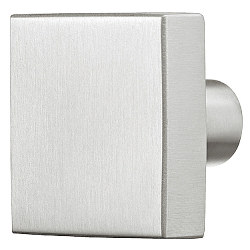 Knob, Futura Stainless steel, quality 1.4301/AISI 304, matt brushed, Length: 32 mm, Width: 32 mm, Height: 20 mm matt brushed