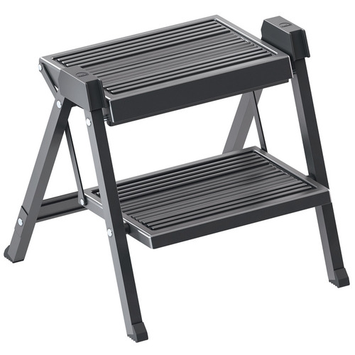 Hafele 505.04.310 Step stool, Hailo Step-Fix, steel Anthracite Anthracite