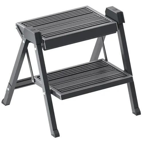 Step stool, Hailo Step-Fix, steel Anthracite Anthracite