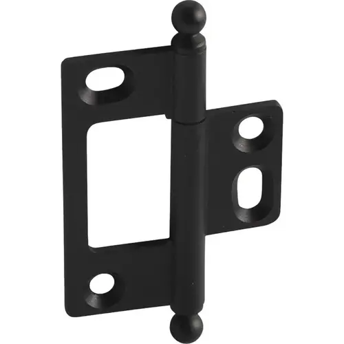 Decorative Butt Hinge, Non-Mortise, Ball Finial ELITE Solid Brass Hinge, Black Black